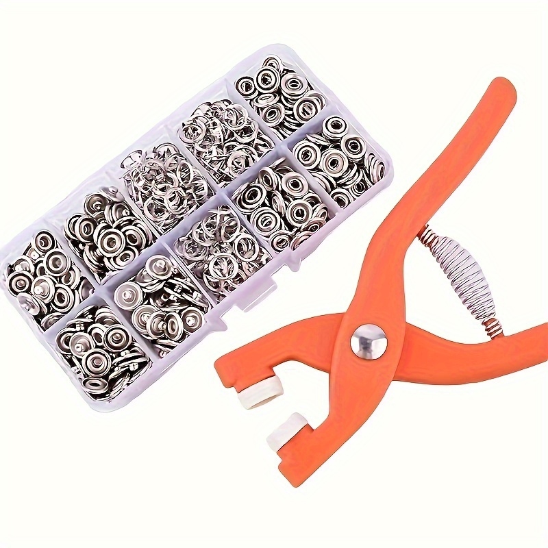 Snap Fastener Set - 50 مجموعة من كماشات التثبيت اليدوية