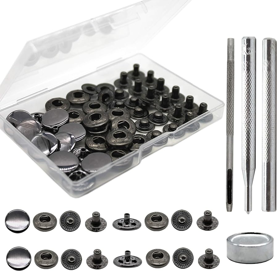 12 مجموعة من مشابك الجلد النحا - مراجعة Snap Fastener Set وسعره