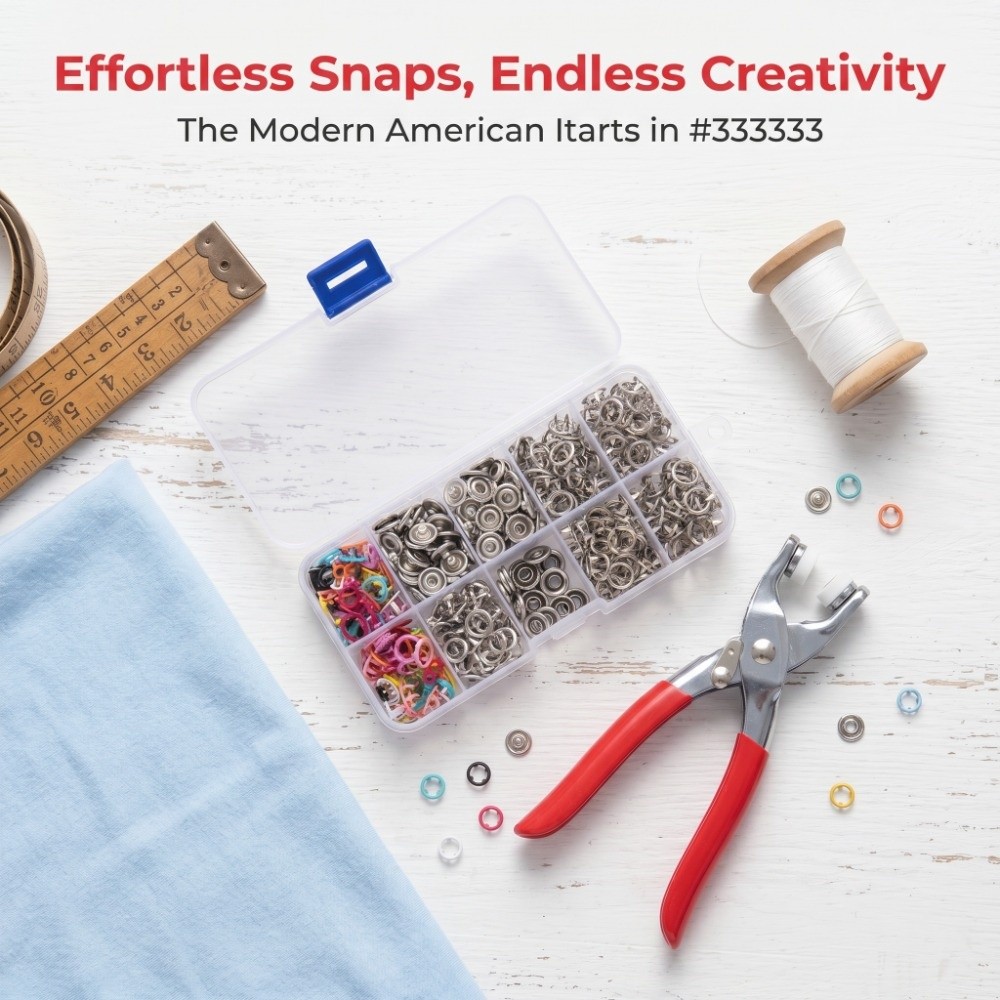 50/100 مجموعة من مشابك الحرف ا - مراجعة Snap Fastener Set وسعره