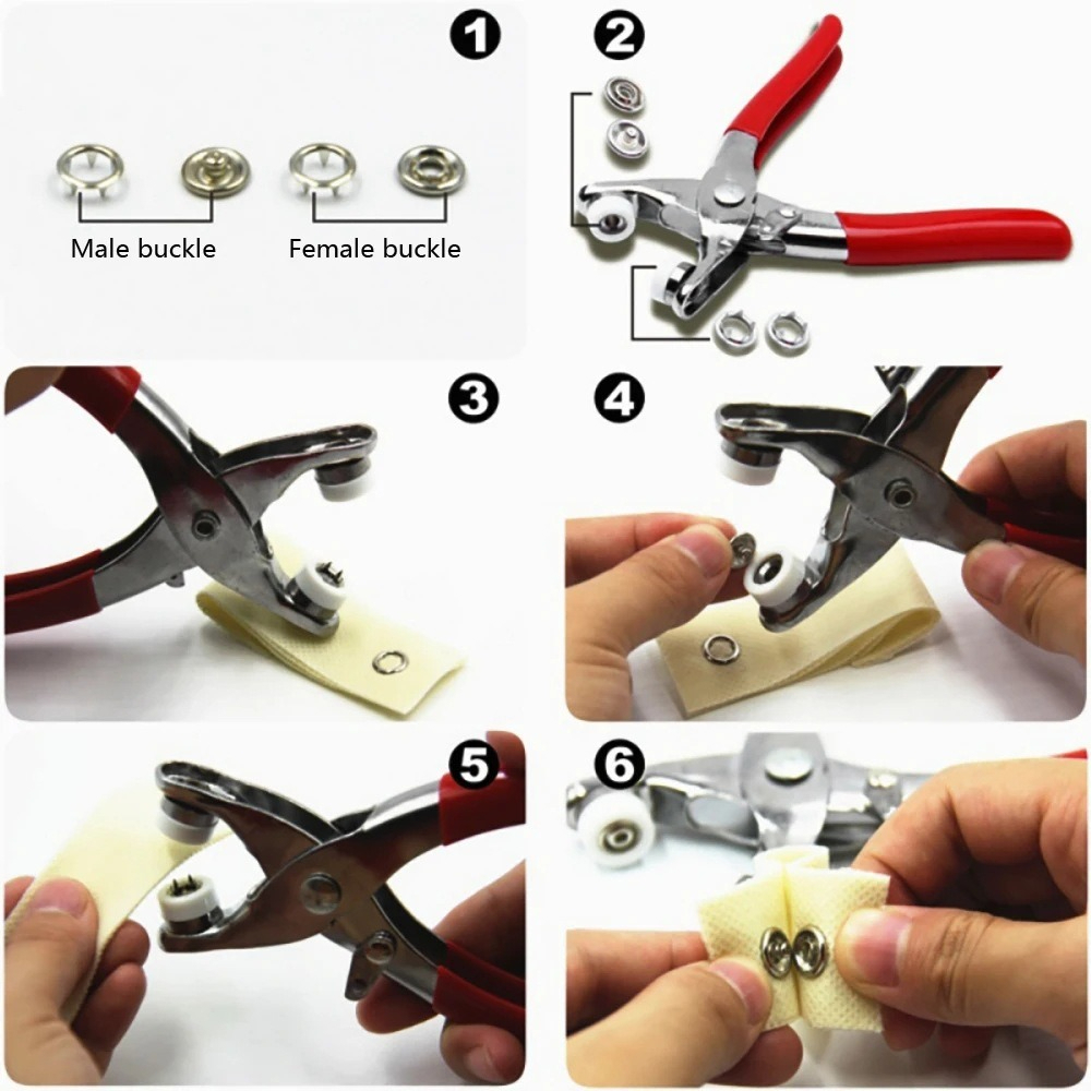 طقم كماشة زر كبس 9.5 مم مع حلق - مراجعة Snap Fastener Set وسعره